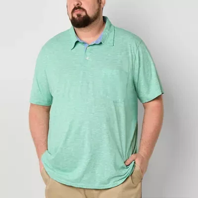 St. John's Bay Super Soft Jersey Big and Tall Mens Classic Fit Short Sleeve Pocket Polo Shirt