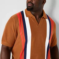 Shaquille O'Neal XLG Johnny Collar Big and Tall Mens Regular Fit Short Sleeve Polo Shirt
