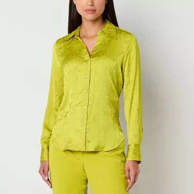 Worthington Womens Long Sleeve Regular Fit Button-Down Shirt