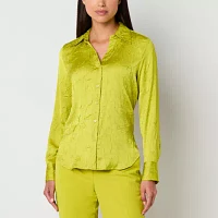Worthington Womens Long Sleeve Regular Fit Button-Down Shirt