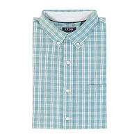 IZOD Performance Comfort Mens Classic Fit Long Sleeve Plaid Button-Down Shirt