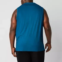 Shaquille O'Neal XLG Ribbed Big and Tall Mens Crew Neck Sleeveless Tank Top