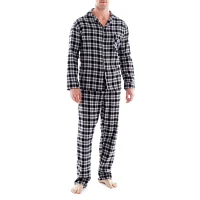 Hanes Big and Tall Mans Mens Flannel Pajama Set