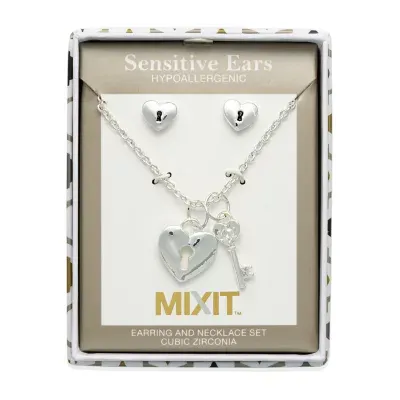 Mixit Hypoallergenic 2-pc. Heart Jewelry Set
