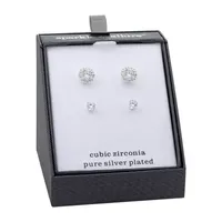 Sparkle Allure 2 Pair Cubic Zirconia Earring Set