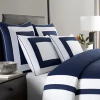Fieldcrest Border Stripe Center Panel 3-pc. Comforter Set