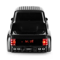 QFX Dual 3" Truck Design Rechargable Bluetooth Speaker,FM Tuner, Hands-Free Link, LED Lights