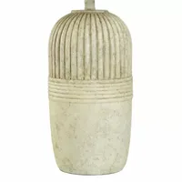Collective Design By Stylecraft White Washed Pottery Style Table Lamp