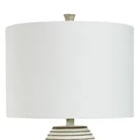 Collective Design By Stylecraft White Washed Wood Table Lamp