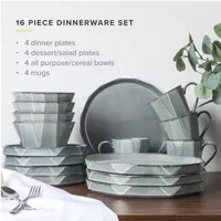 Table 12 Stonewashed 16-pc. Stoneware Dinnerware Set