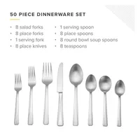 Table 12 50-pc. 18/10 Stainless Steel Flatware Set