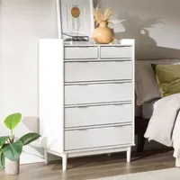 Mid Century 6 Drawer Wooden Dresser
