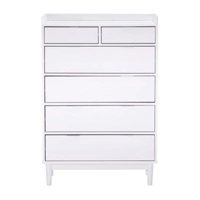 Mid Century 6 Drawer Wooden Dresser