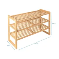 Home Expressions 3-Shelf Bamboo Shoe Racks