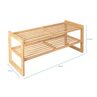 Home Expressions 2-Shelf Bamboo Shoe Racks