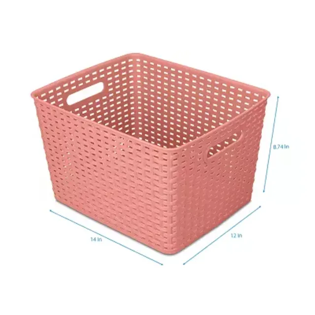 Home Expressions Large Durable Plastic Weave Storage Bin - JCPenney