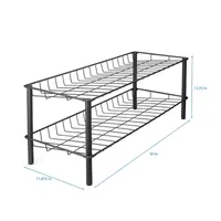 Home Expressions Stackable Iron 2-Shelf Shoe Rack