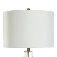 Collective Design By Stylecraft Glass With Gold Metal Rod Table Lamp