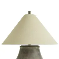 Collective Design By Stylecraft Large Pottery Coolie Shade Table Lamp