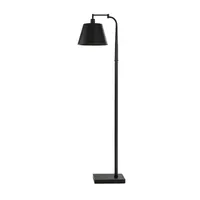 Collective Design By Stylecraft Matte Black Metal Floor Lamp