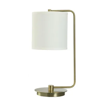Collective Design By Stylecraft Brass Finish Metal Desk Lamp