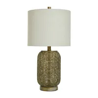 Collective Design By Stylecraft Pierced Gold Metal Table Lamp