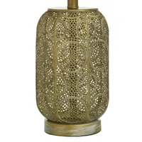 Collective Design By Stylecraft Pierced Gold Metal Table Lamp