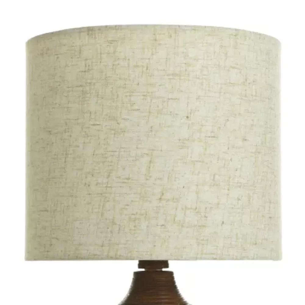 Collective Design By Stylecraft Faux Wood Table Lamp