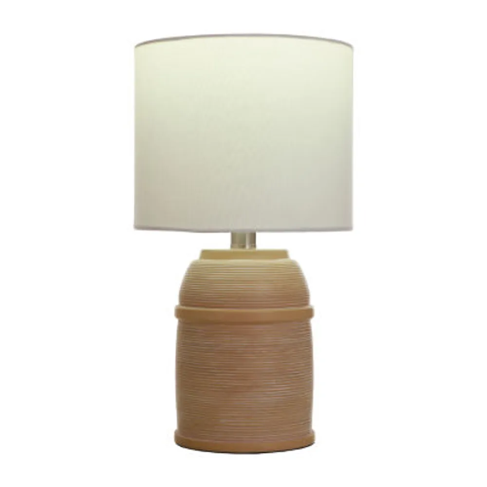 Collective Design By Stylecraft Terracotta Ceramic Table Lamp