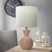 Collective Design By Stylecraft Soft Pink Ceramic Table Lamp