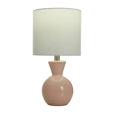 Collective Design By Stylecraft Soft Pink Ceramic Table Lamp