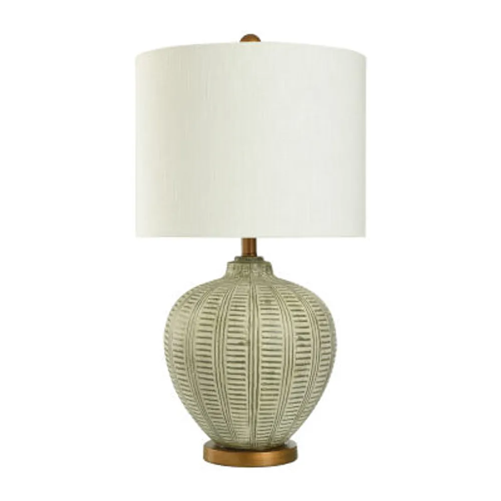 Collective Design By Stylecraft Round Textured Table Lamp