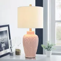 Collective Design By Stylecraft Terracotta Blush Ceramic Table Lamp