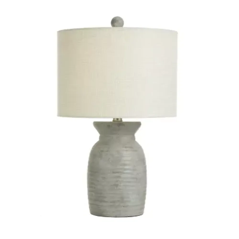 Collective Design By Stylecraft Grey Cement Table Lamp