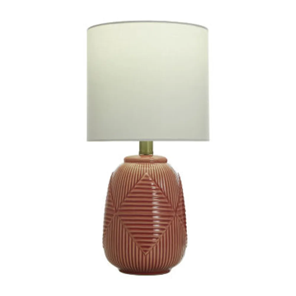 Collective Design By Stylecraft Textured Berry Ceramic Table Lamp