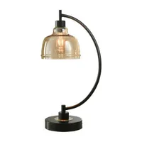 Collective Design By Stylecraft Bronze Glass Globe Desk Lamp