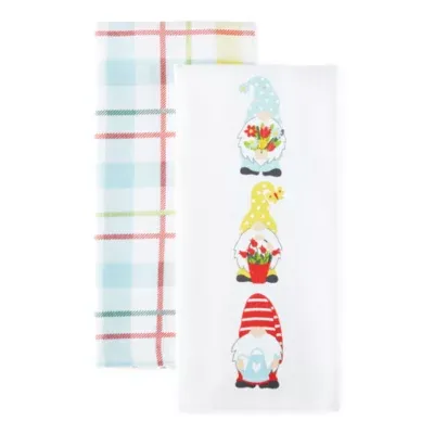 Homewear Gnomes with Flowers 2-pc. Kitchen Towel