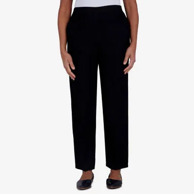Alfred Dunner Checking Womens Straight Pull-On Pants