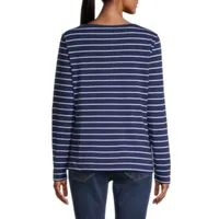 St. John's Bay Womens Tall Round Neck Long Sleeve T-Shirt