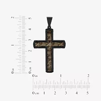 Mens Stainless Steel Cross Pendant Necklace