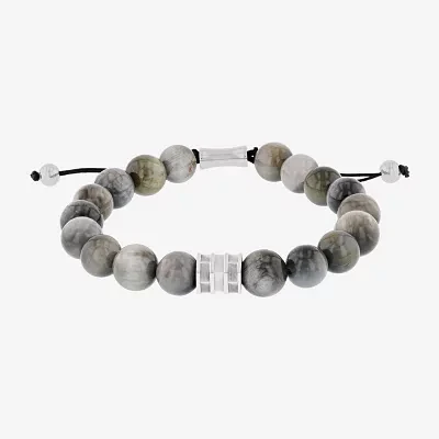 Genuine Gray Tiger's Eye Beaded Bracelet