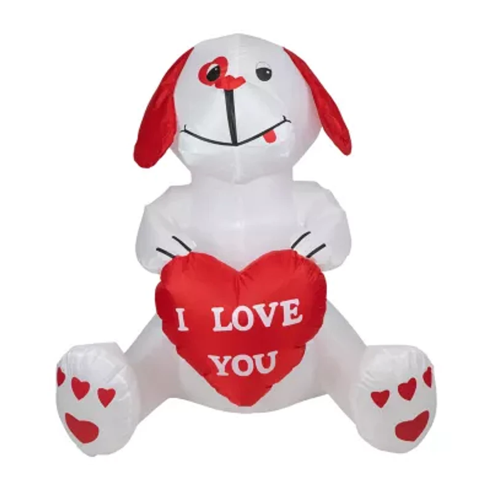 Northlight 4ft Day Doggie Lighted Valentines Day Outdoor Inflatable