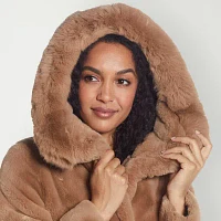 Gallery Womens Lined Heavyweight Faux Fur Coat