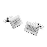 Engravable Stair Rectangular Cufflinks