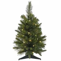 2' Prelit Mixed Pine Christmas Tree