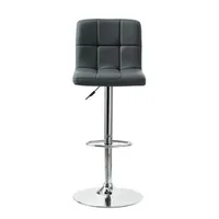 Clayton Faux-Leather Swivel Adjustable Height Barstool