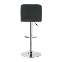 Clayton Faux-Leather Swivel Adjustable Height Barstool