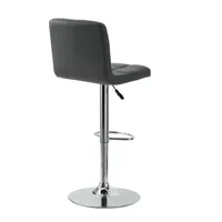 Clayton Faux-Leather Swivel Adjustable Height Barstool