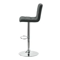 Clayton Faux-Leather Swivel Adjustable Height Barstool