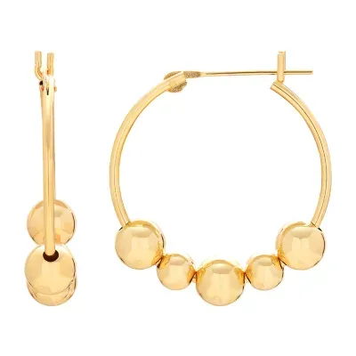 14K Gold 24mm Hoop Earrings